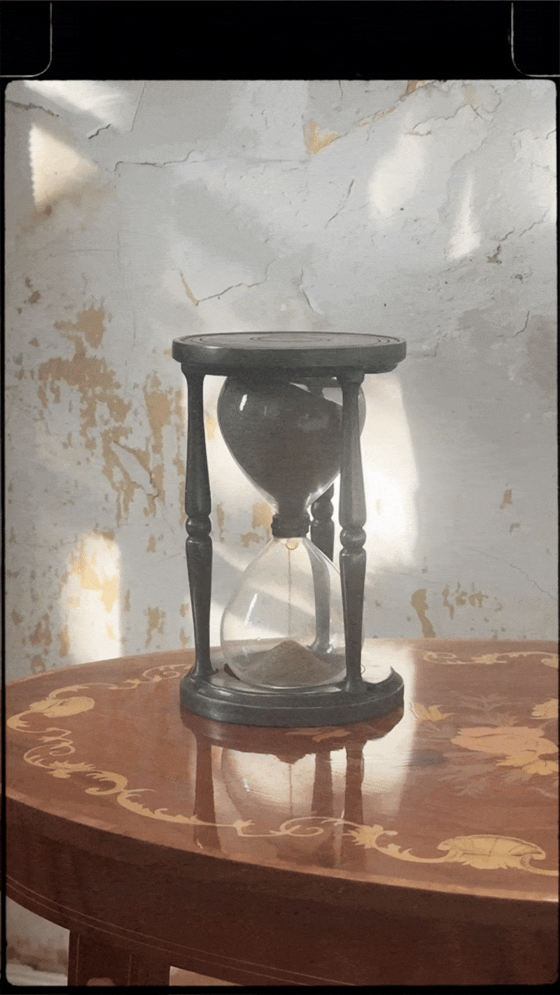 1800s French Pewter Hourglass