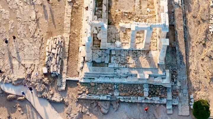 With our drone following you everywhere we will save the best memories ever .. #the #temple #of #poseidon @roadwavesodyssey