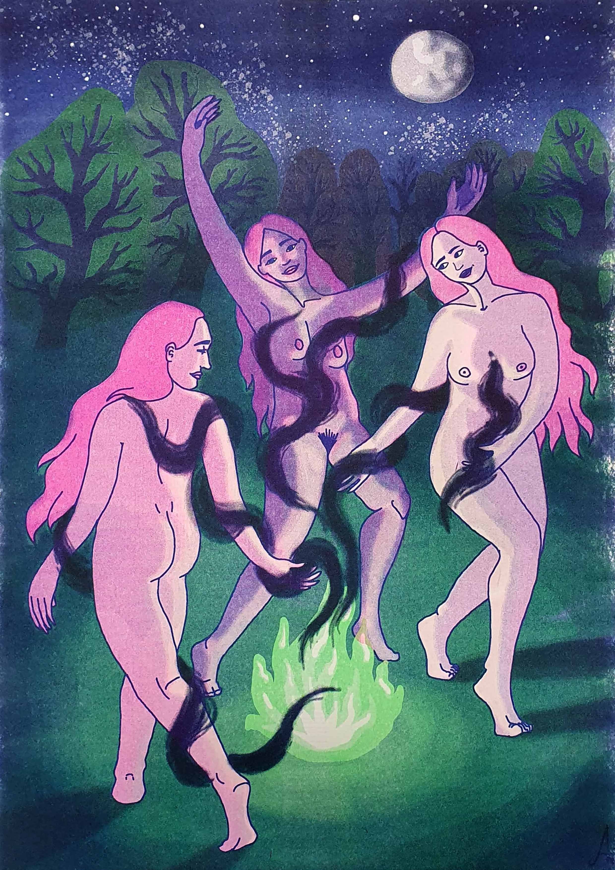 Finished risograph print A3