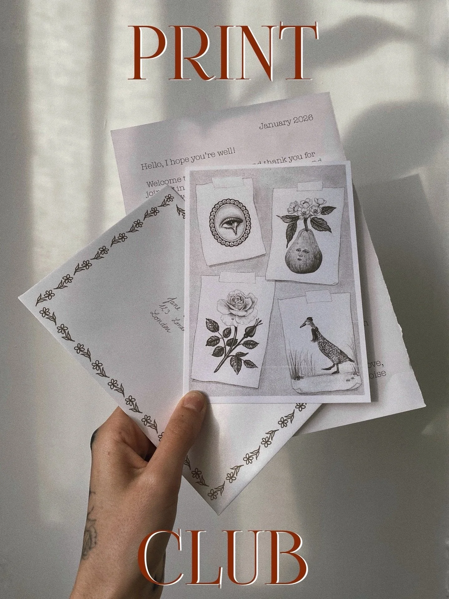 I&rsquo;m starting a print club! 

I&rsquo;m super excited about this project, I&rsquo;ve really enjoyed drawing for the calendar last year and this will be the perfect opportunity to create a drawing a month that isn&rsquo;t necessarily flash or tat