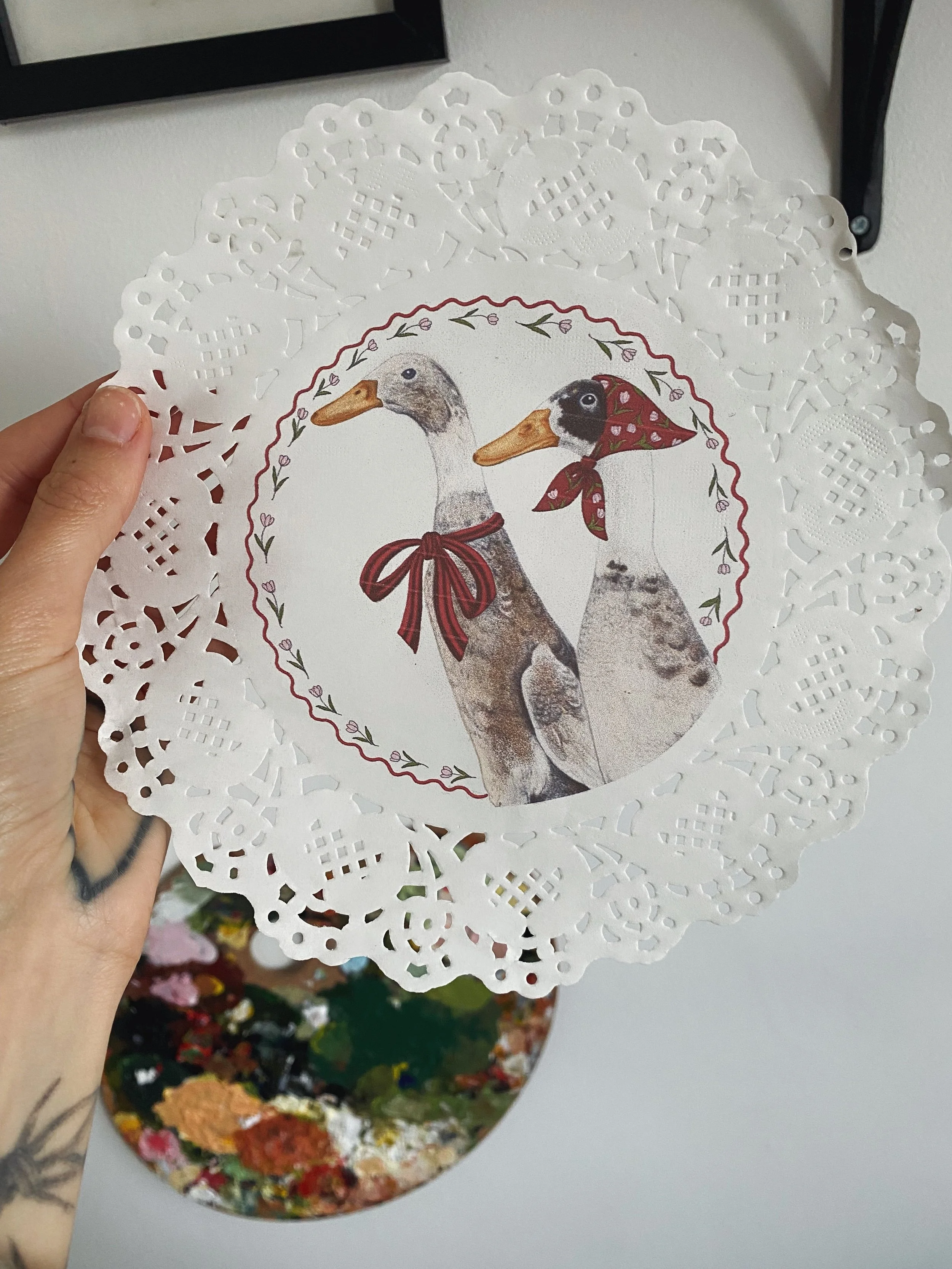 Victorian lace cards inspired prints