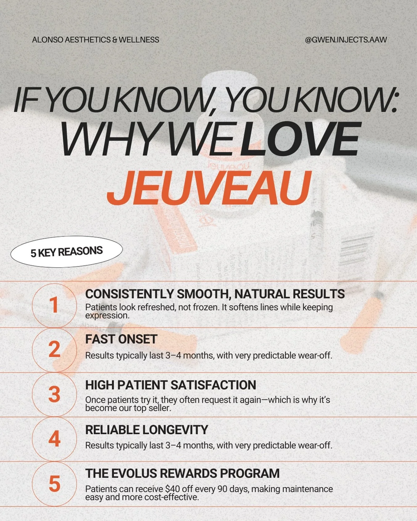 If you know, you know 💉

There&rsquo;s a reason @jeuveaubyevolus is our #1 tox&hellip;our patients love the smooth, natural results, quick onset, and how consistently it performs every time. And with the @evolus Rewards program, you can get $40 off 