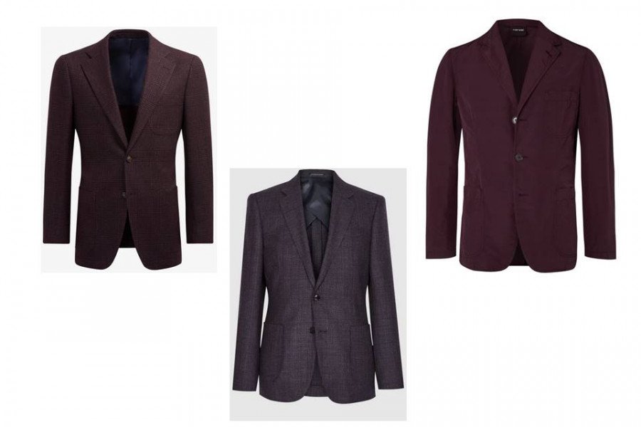3 Burgundy Blazers and what to wear them with