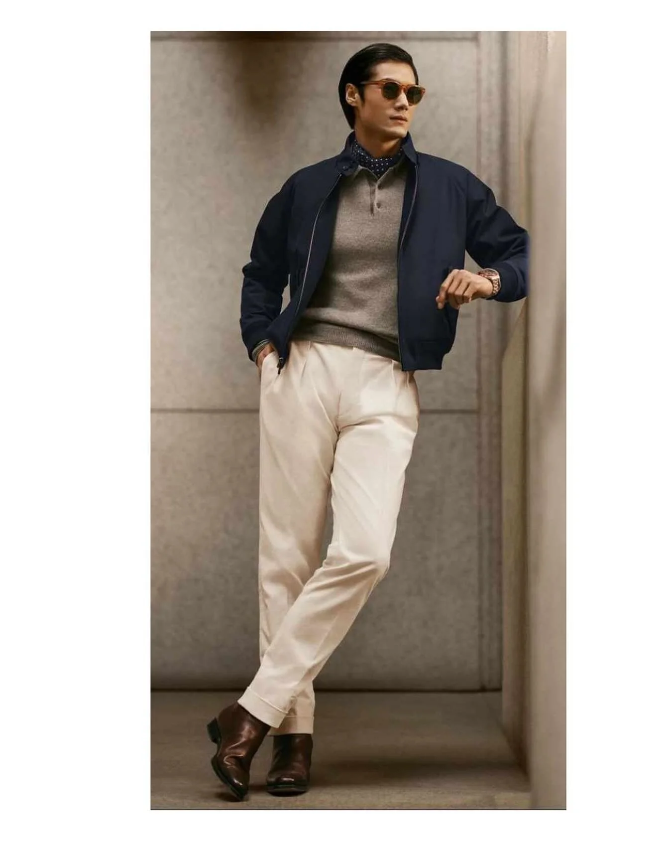 This is one of the inspiration shots a client and I have got together ahead of his shopping trip next week. 💡 

We went through his wardrobe last week and at the top of our list is trousers and shoes. 👞 👖 

He wants to move away from the from the 