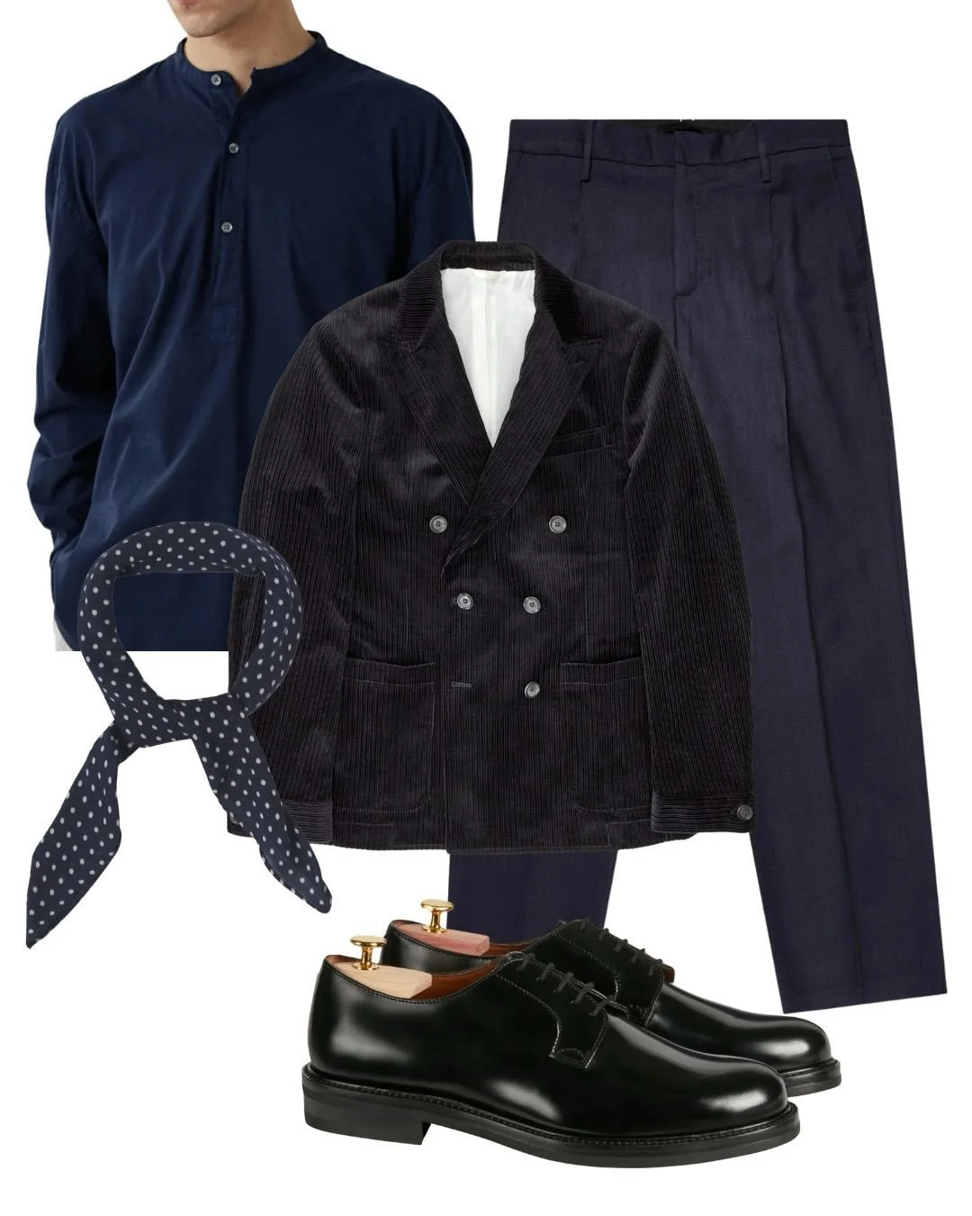 When I was doing a wardrobe edit for a client the other day we were looking to put together outfits for a smart bar / restaurant for evenings out with his partner.

He had some nice pieces though he was lacking in trouser options. And it got me think