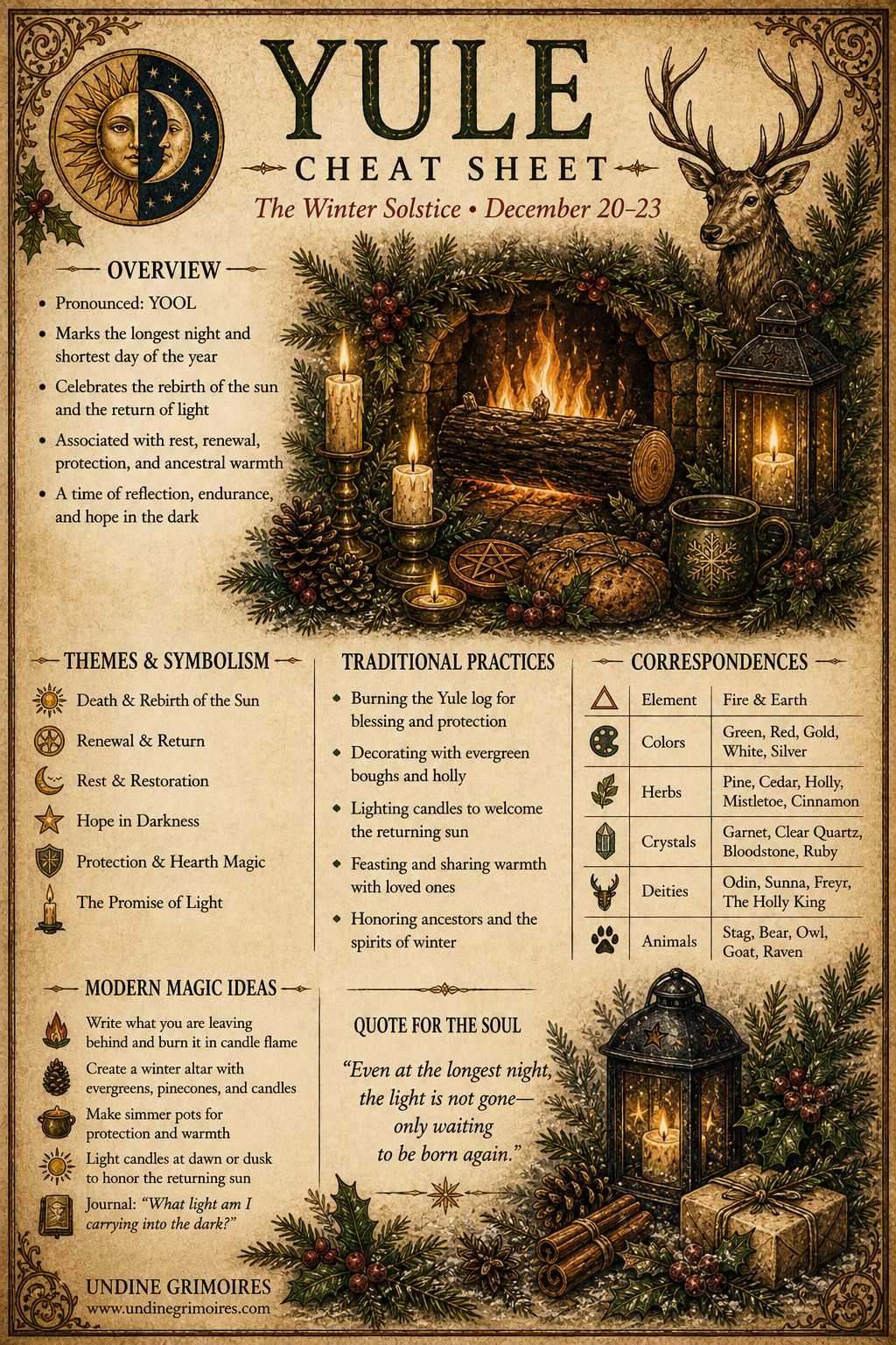 Yule Cheat Sheet