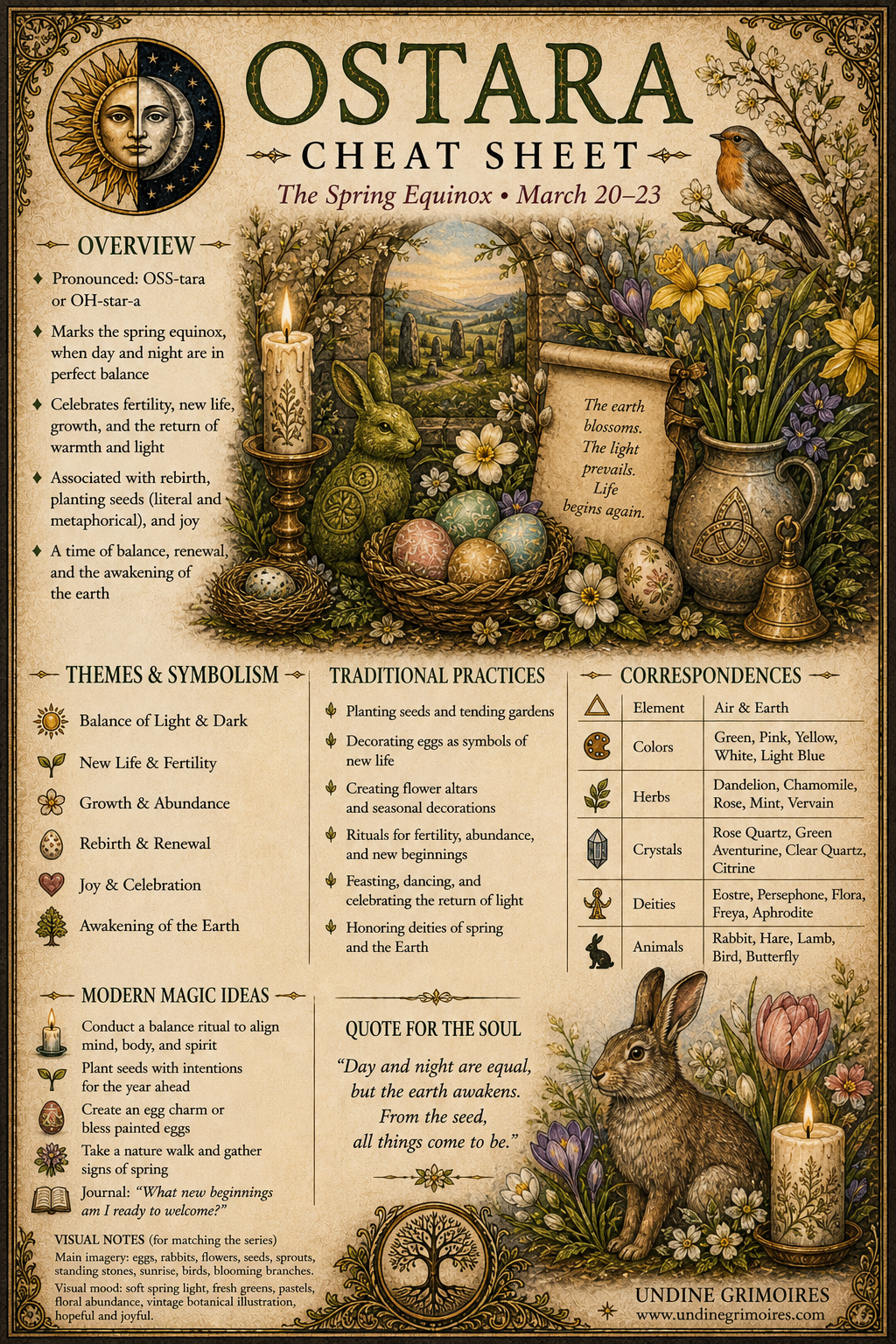 Ostara Cheat Sheet