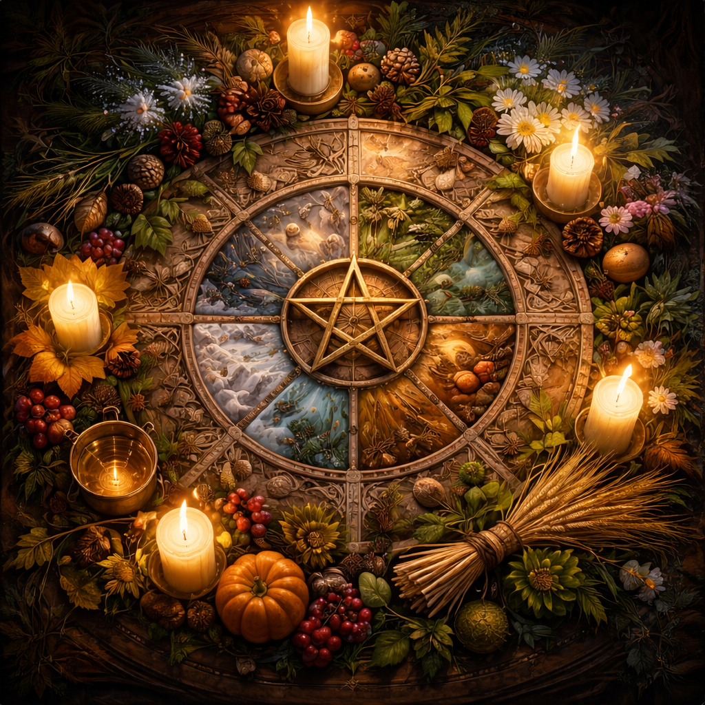 Wheel of the Year altar