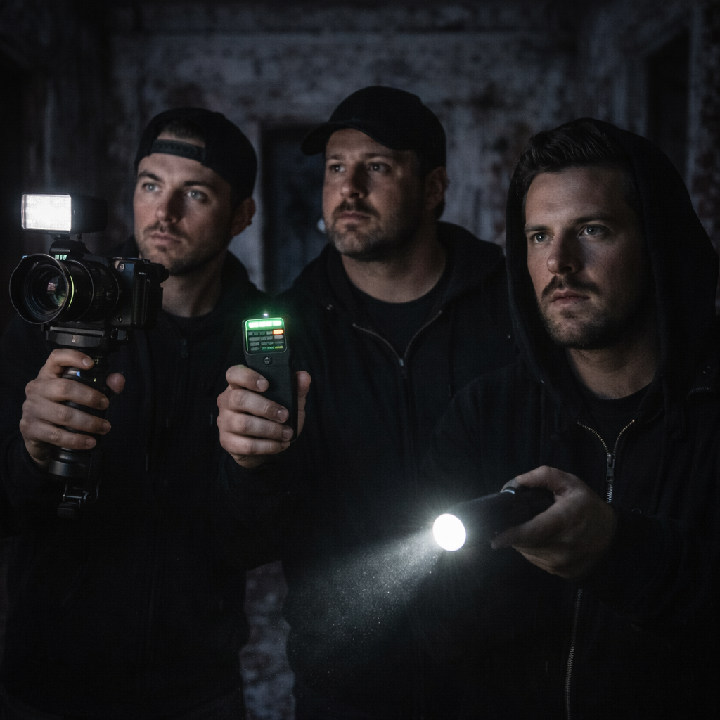 Paranormal investigation in dark ruins