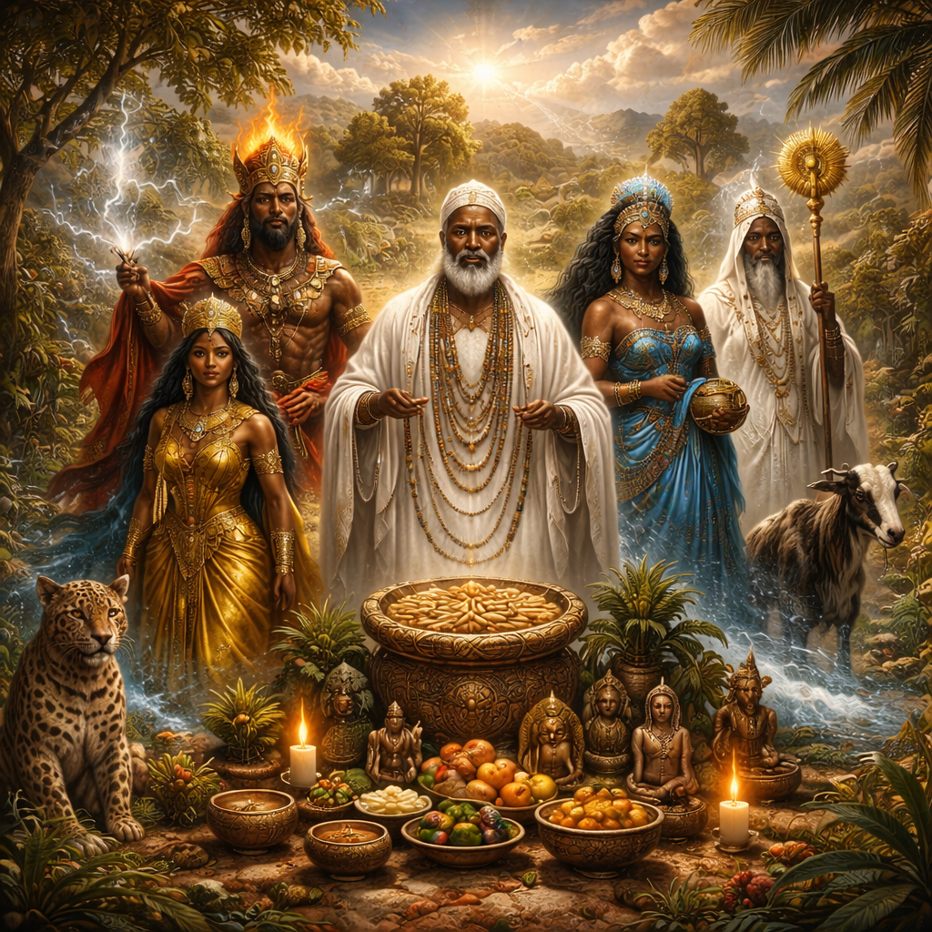 Sacred gathering of the Orishas