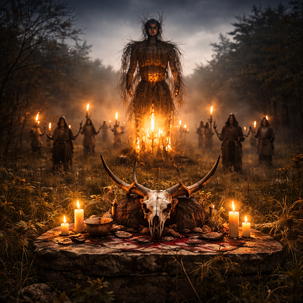 Twilight ritual in the mist