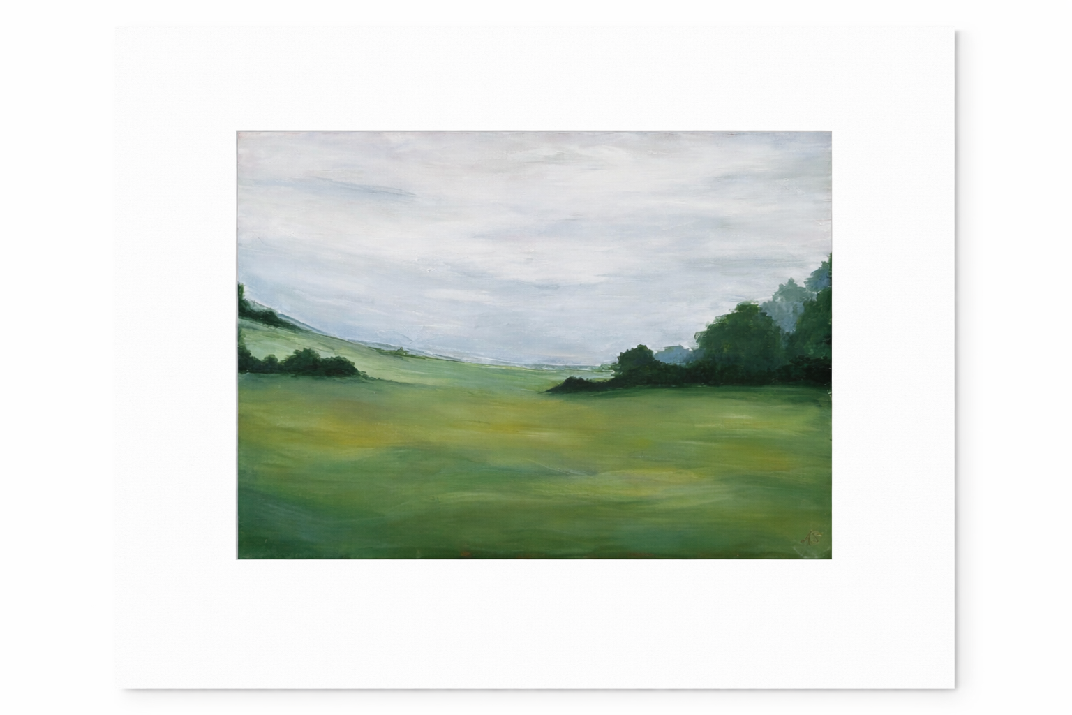 Misty Meadow Landscape Print