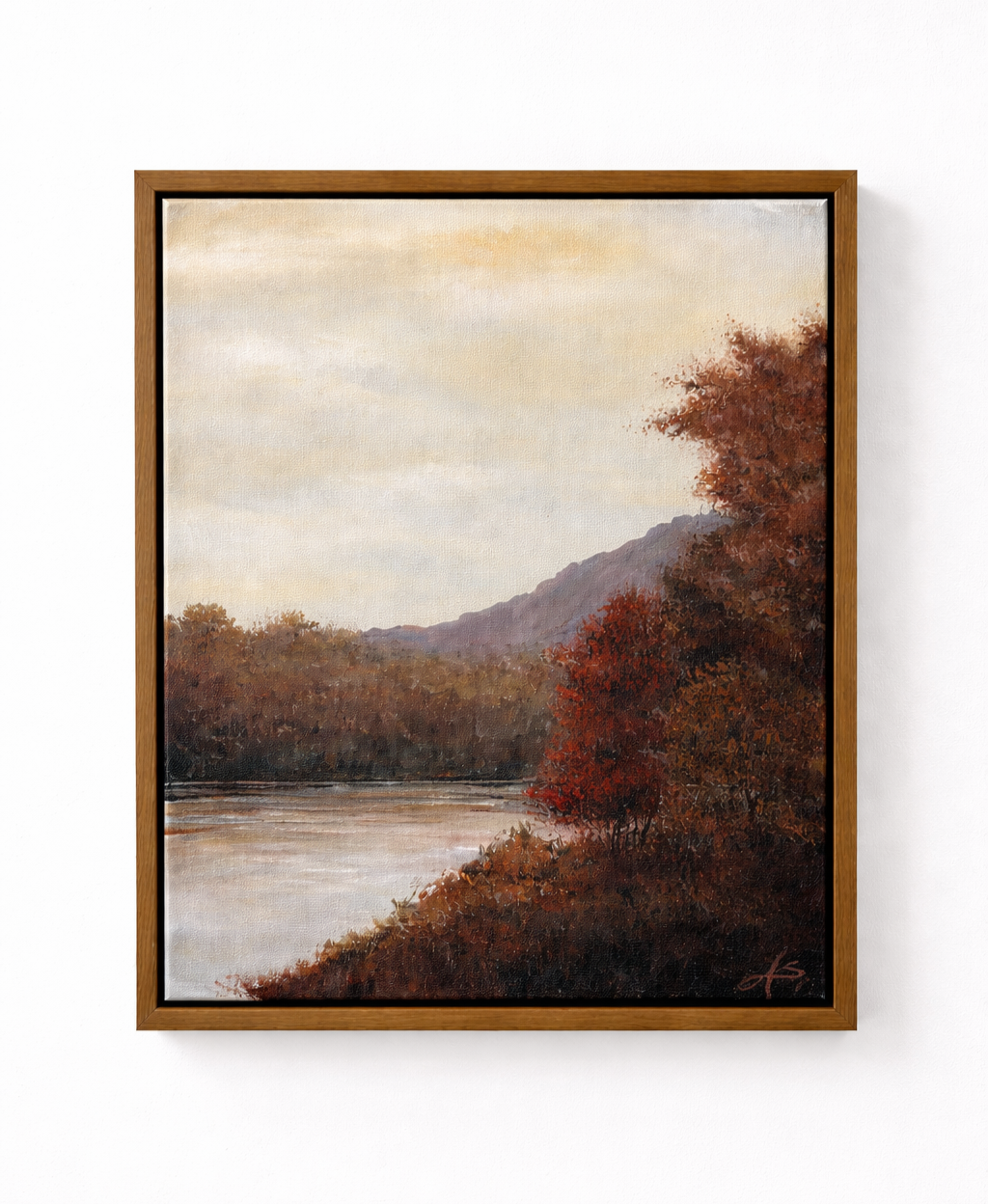 Golden Mountain framed canvas