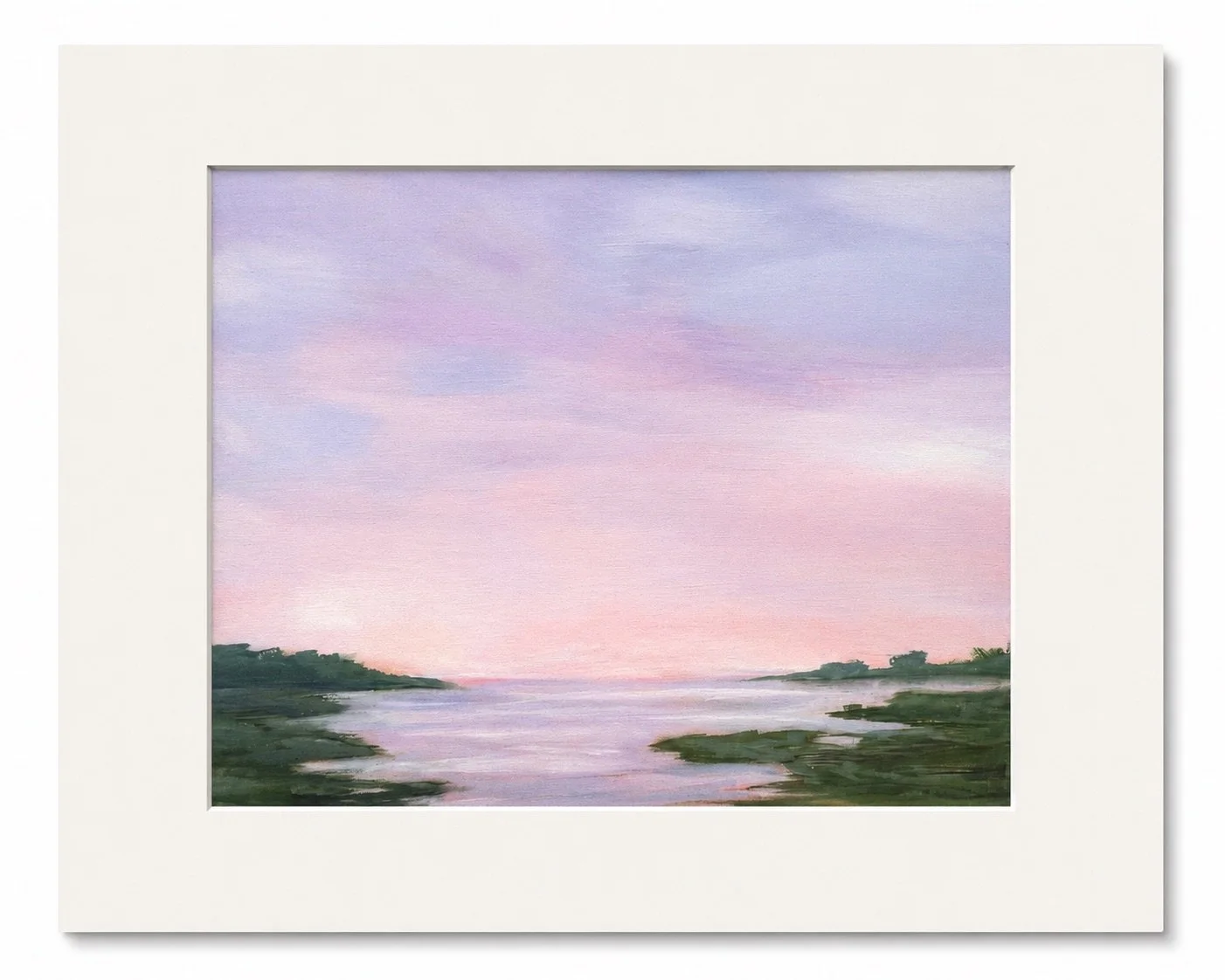 Golden Marsh Matted Print
