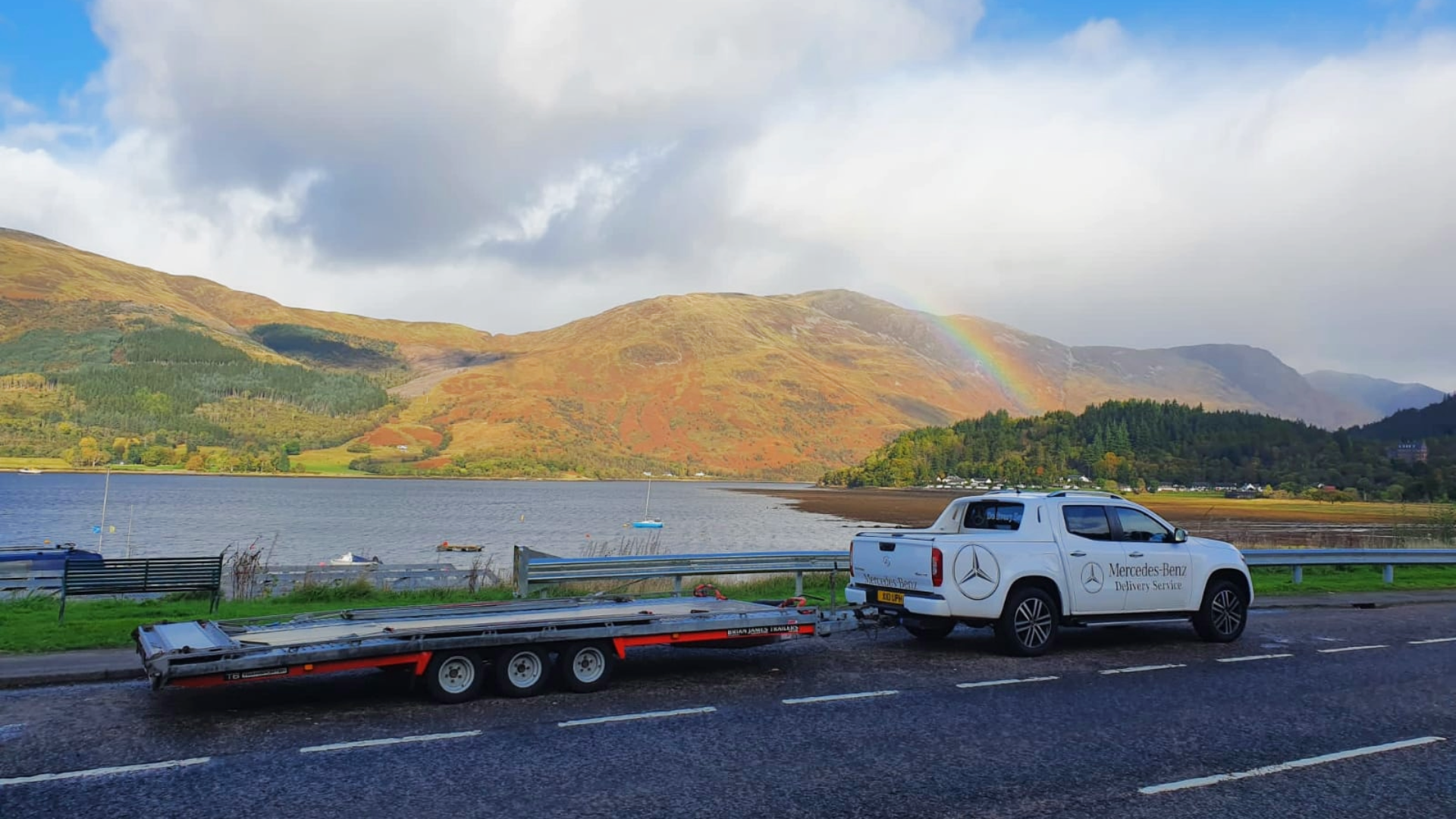 UPH VDS vehicle with trailer delivering to remote area