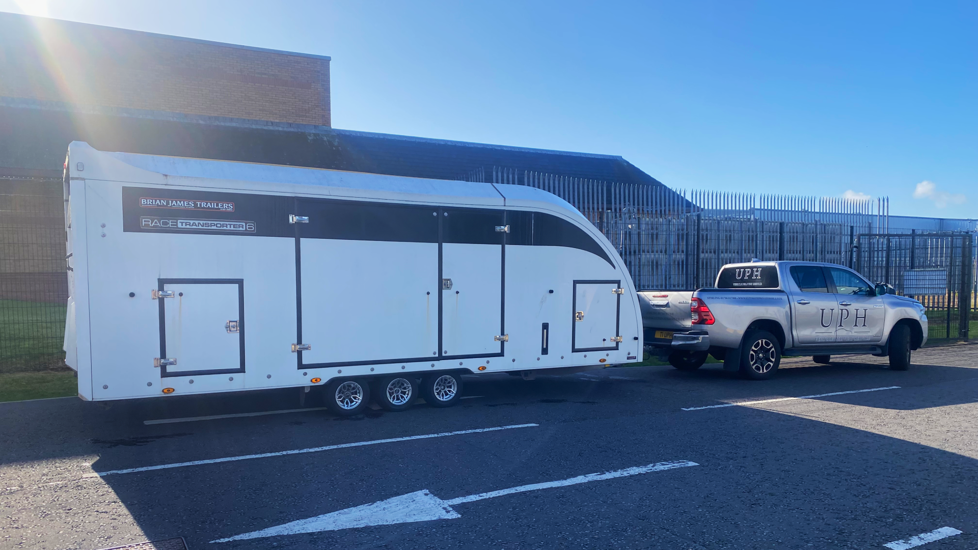 Covered trailer prepped and ready for delivery