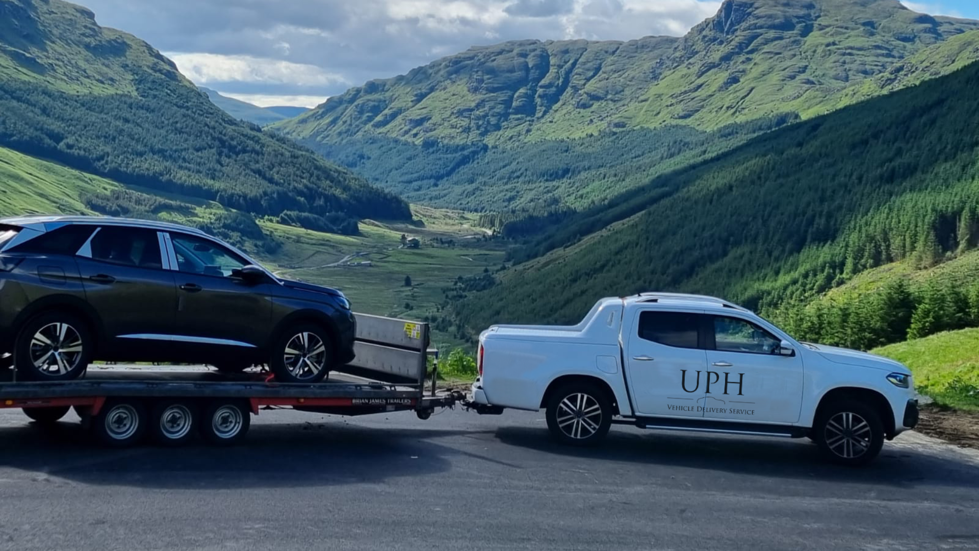 UPH VDS delivering a car in the Scottish Highlands