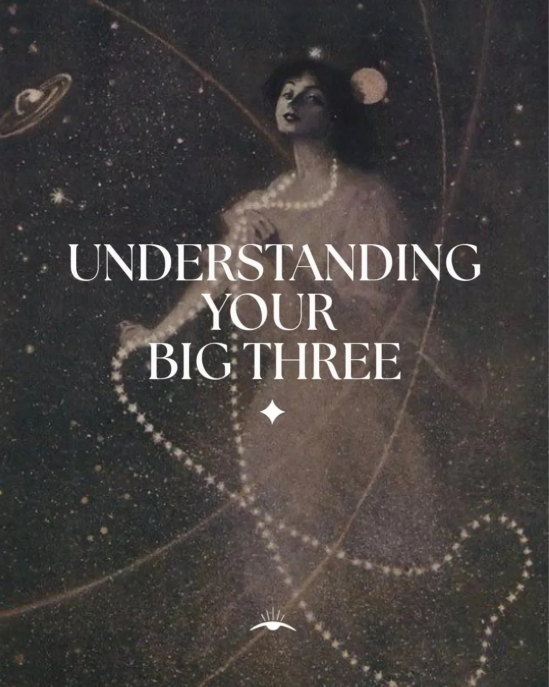 This is what people mean when they talk about your big three 🌙👀

Understanding how you exist: your identity, your inner world &amp; how you move through life.

Sun. Moon. Rising. The beginning of your personal cosmic road-map 🪐 Astrology is self-a