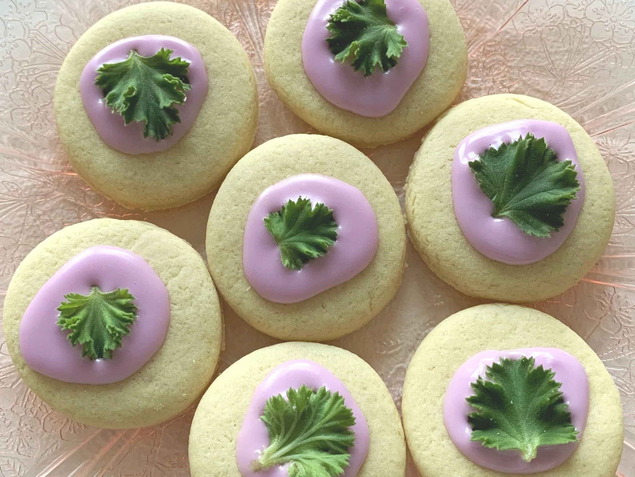 Pelargonium Lime Leaf Cookies