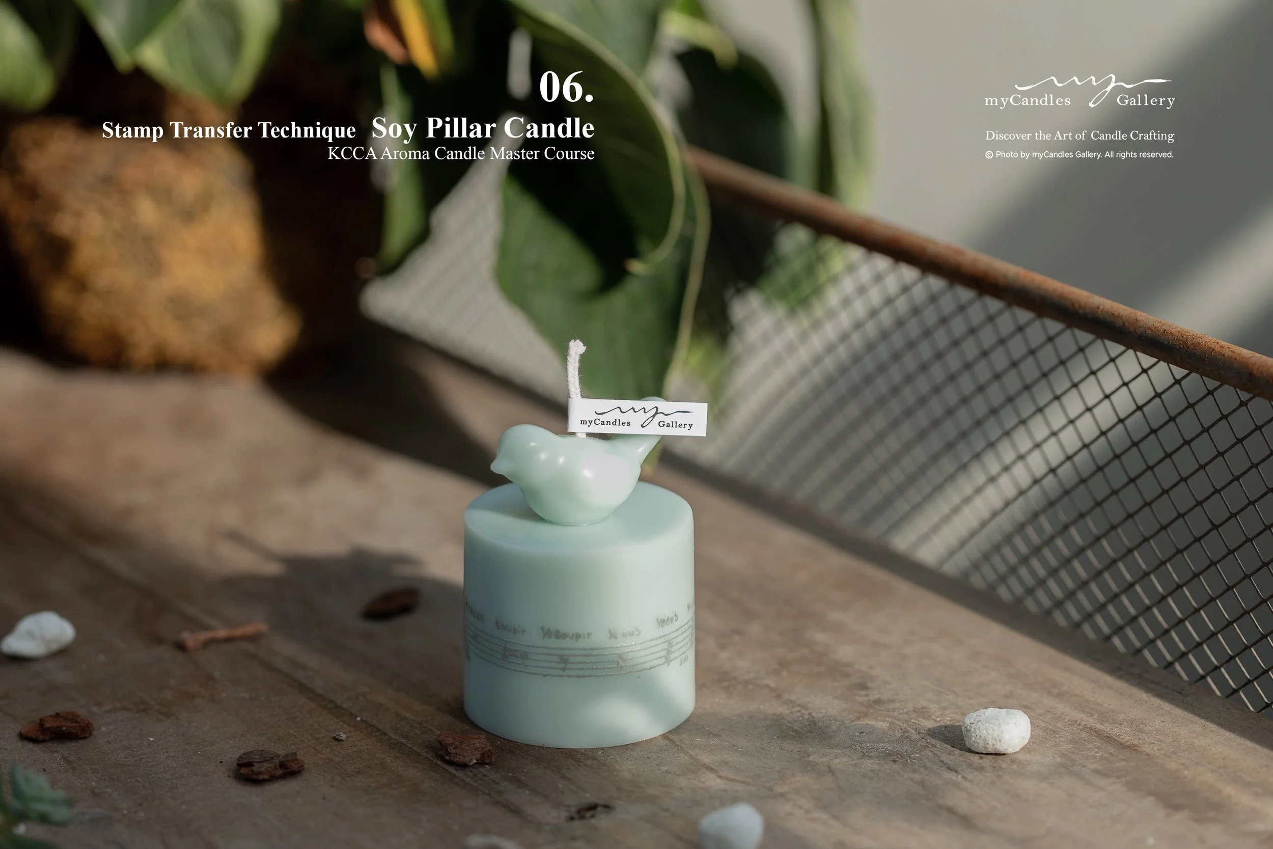 Stamp Transfer Technique | Soy Pillar Candle