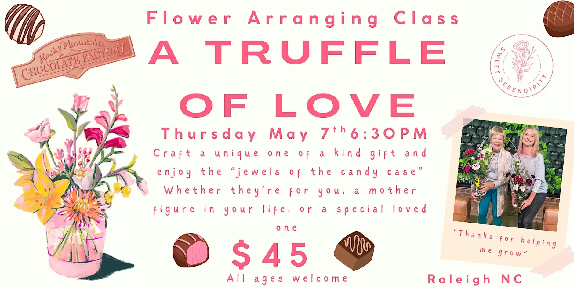 A Truffle of Love Flowering Arranging Class