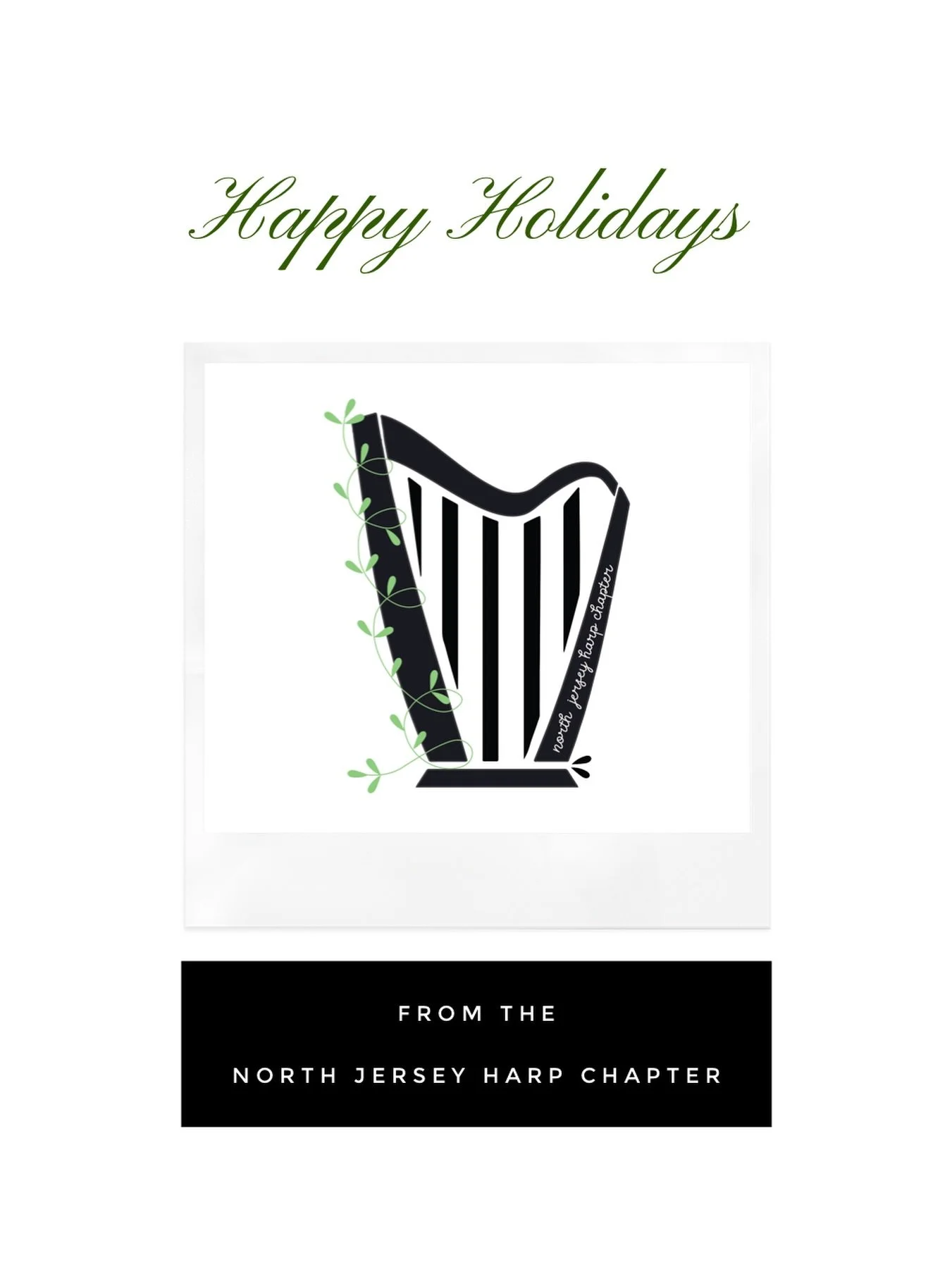 Happy Holidays from the North Jersey Harp Chapter! Wishing you and yours the very best this holiday season! ❄️⛄️🎵🎄🔔