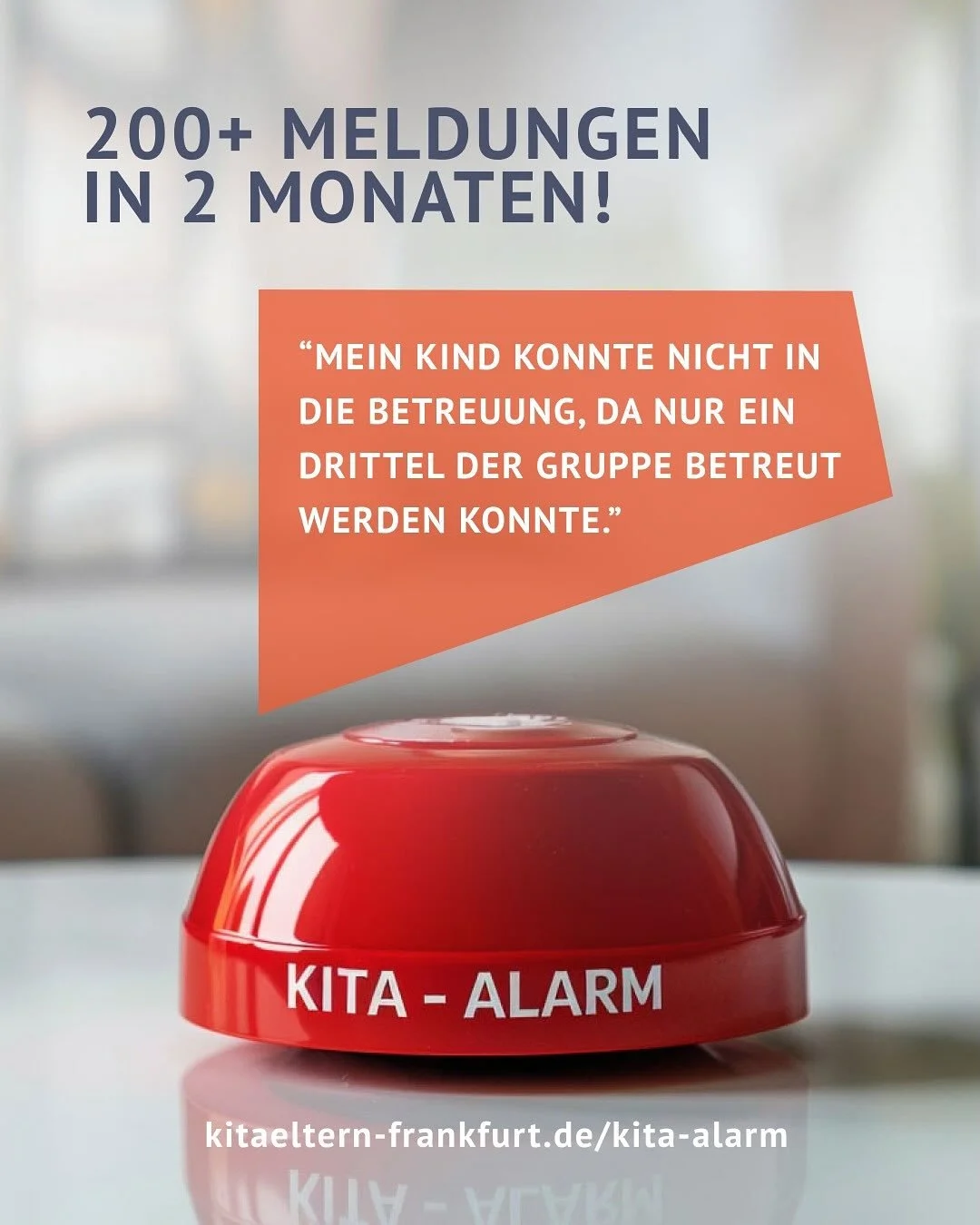 🚨 Mangelmelder-Bilanz nach 2 Monaten: Mehr als 200 Meldungen! 🚨 
Die erste Auswertung unseres Betreuungsmangelmelders (&bdquo;Notstand-melden-Button&ldquo;) liegt vor und die Zahlen sind alarmierend: Zwischen Anfang September und Anfang November 20