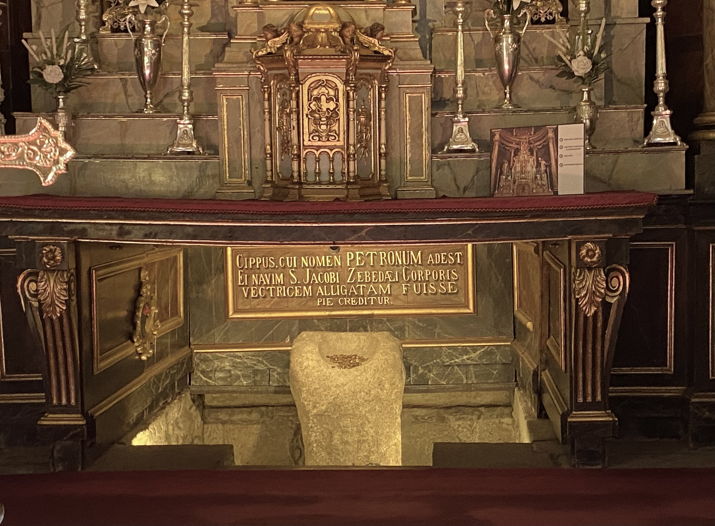 Stone where the Apostle James' boat was moored