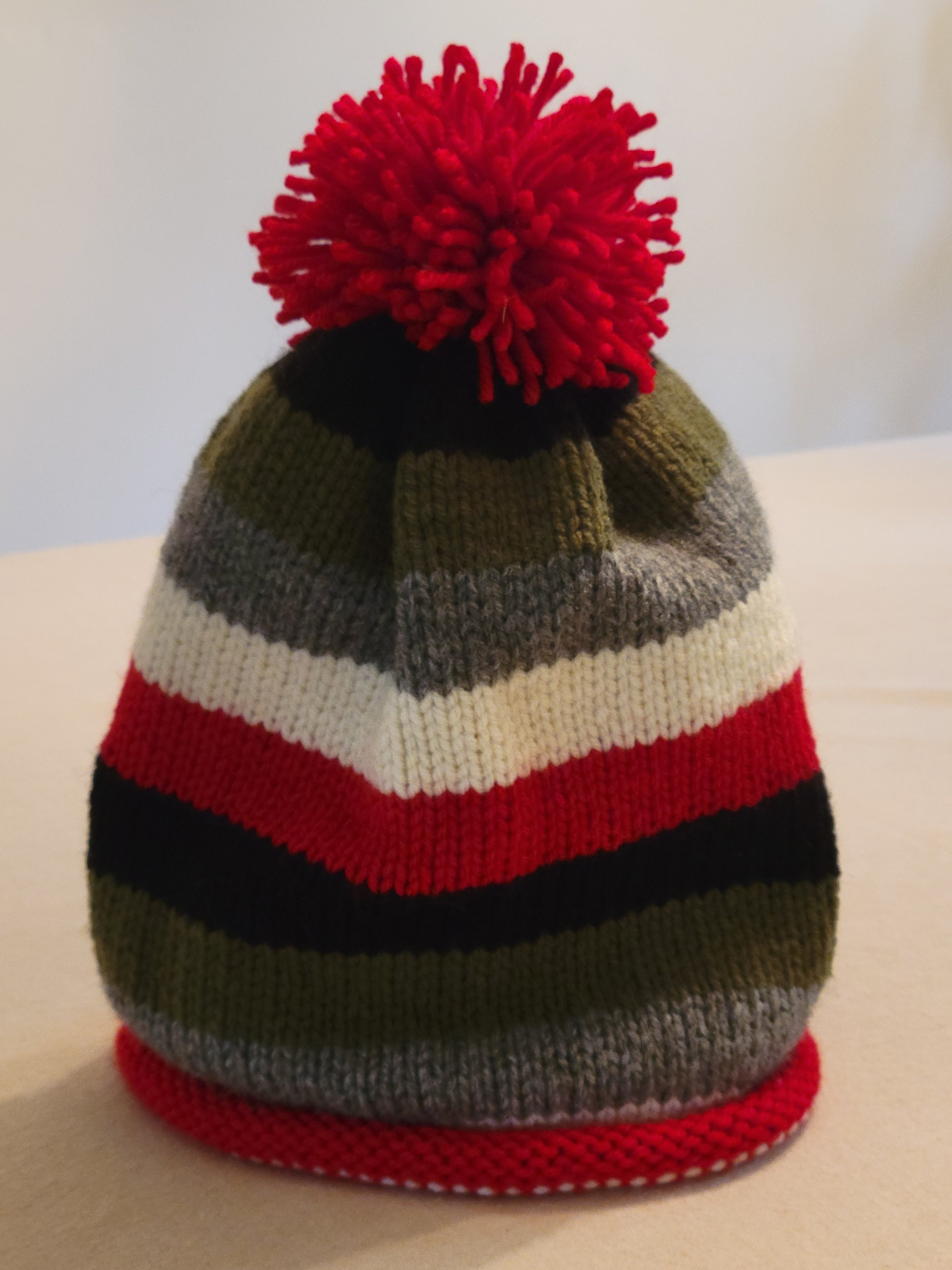 Slouchy Striped Acrylic Hats