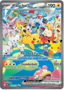 Pikachu ex - 30th Celebration #149