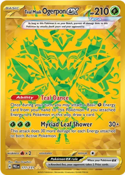 Teal Mask Ogerpon ex (Gold) - Prismatic Evolution #177