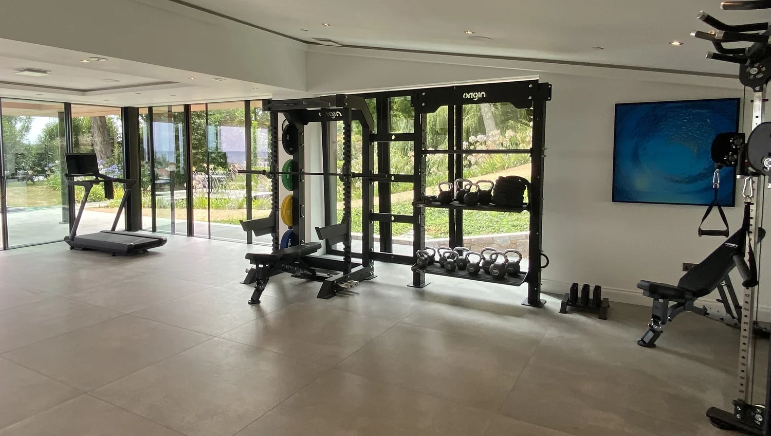 A private home gym designed by Nero Fitness & Design
