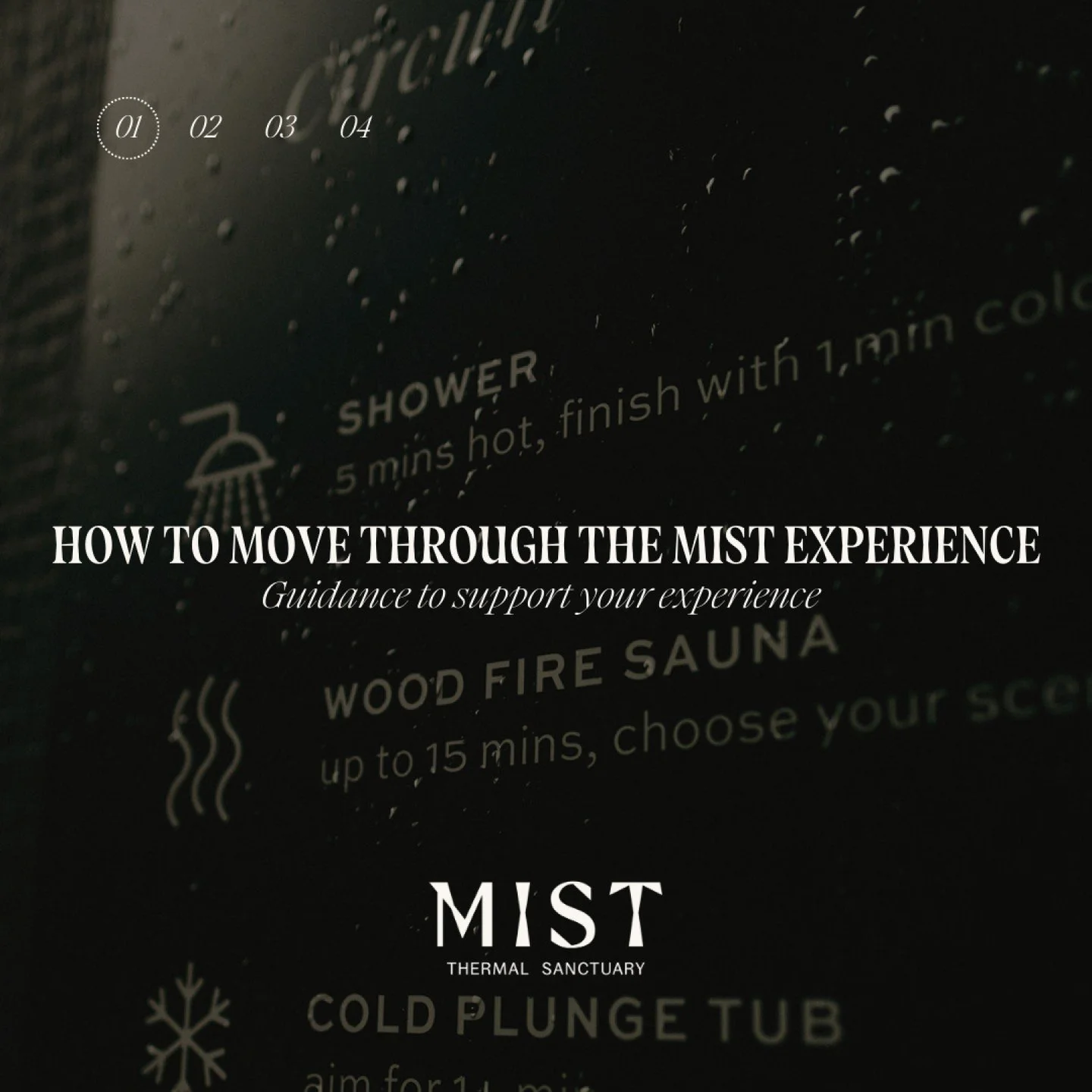 At Mist, a suggested circuit guide is offered as a starting point, particularly for first-time guests. This guidance is optional, allowing the experience to remain self-guided with space to move intuitively. Guests are encouraged to adjust pace, repe