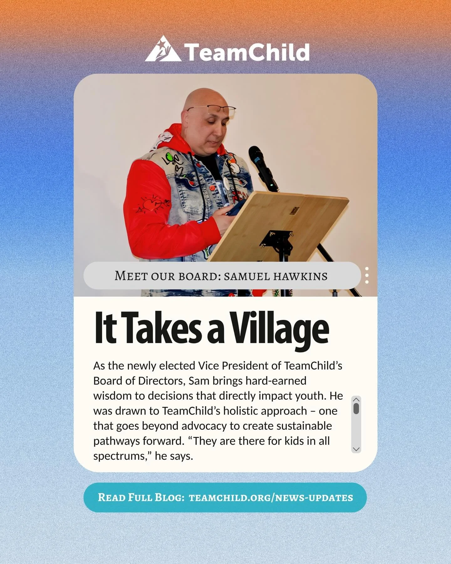 Samuel Hawkins brings to TeamChild a vision for youth justice grounded in humanity and positive representation. Shaped by lived experience, he is committed to guiding young people toward a better path. Sam&rsquo;s childhood was marked by profound cha