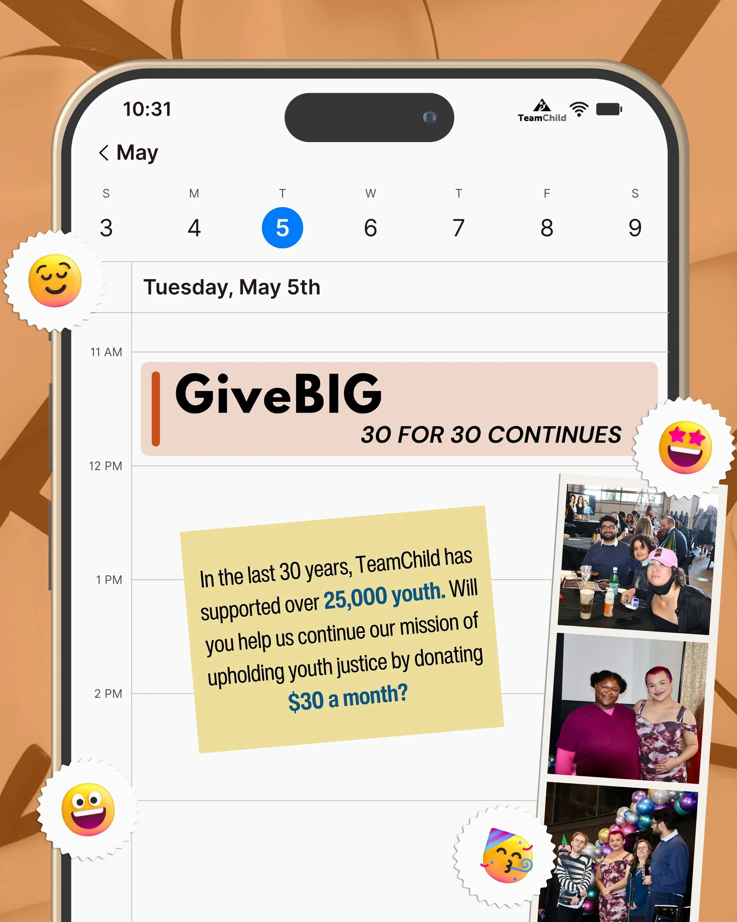 In the last 30 years, TeamChild has supported over 25,000 youth across Washington&mdash;standing alongside young people to protect their rights, expand opportunities, and drive real reform.

This GiveBIG, will you help us keep that momentum going? Co