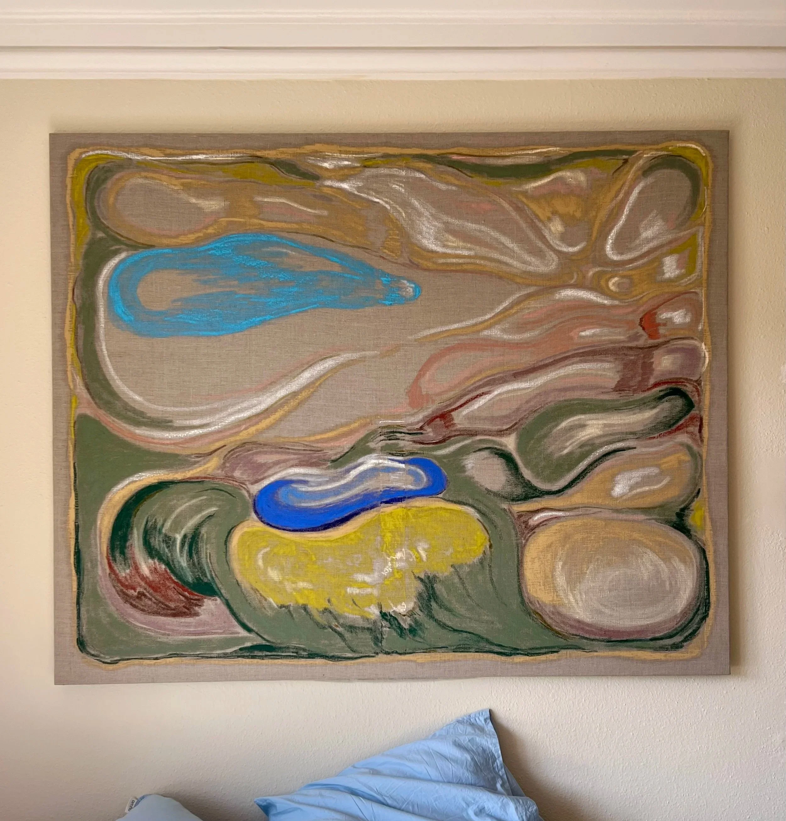 Jeg ønsker mig et værelse med udsigt, Oliepastel på hør, 155x125, 7000,- SOLGT