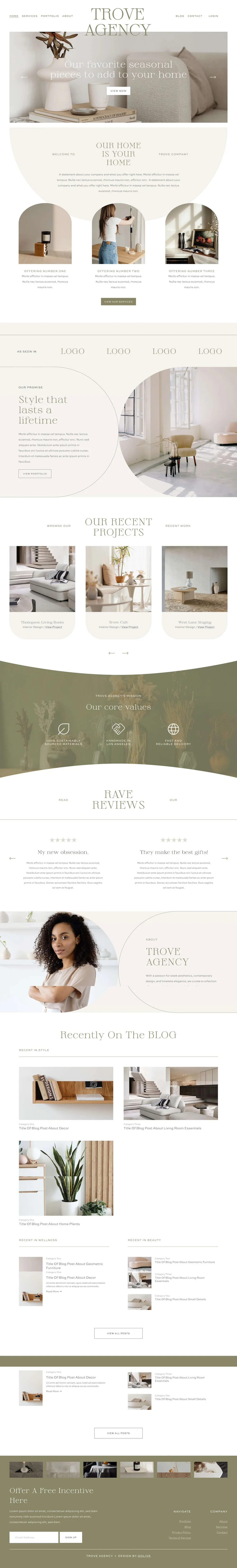 Trove Squarespace Template by Go Live (paid)