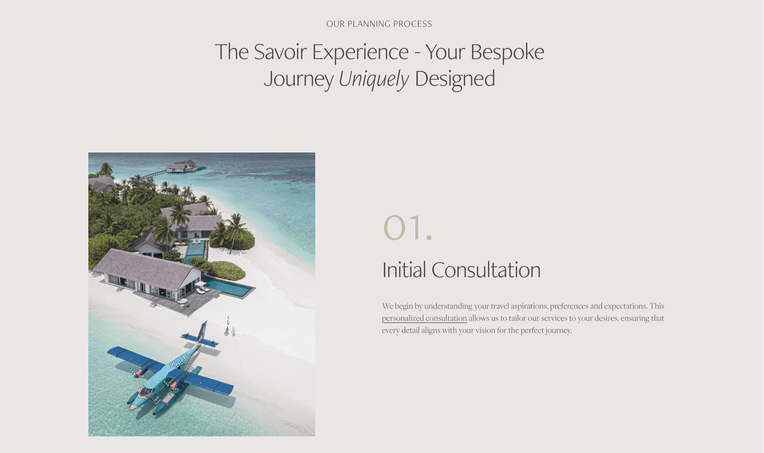 Travel Advisor Squarespace Website
