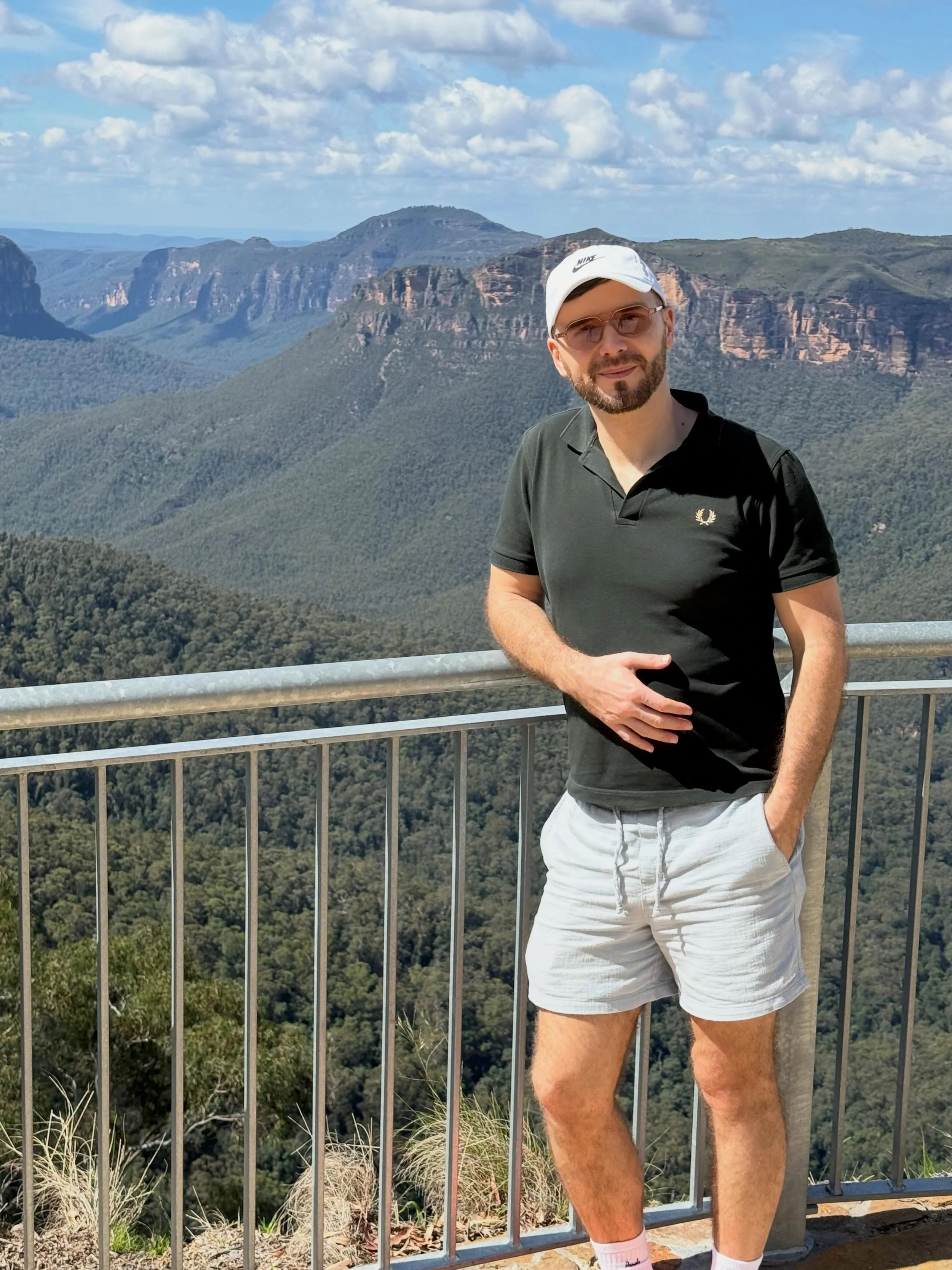 The Blue Mountains is a World Heritage-listed region in New South Wales, Australia, located about 50&ndash;90 km west of Sydney. Famous for its dramatic sandstone cliffs and eucalyptus forests.