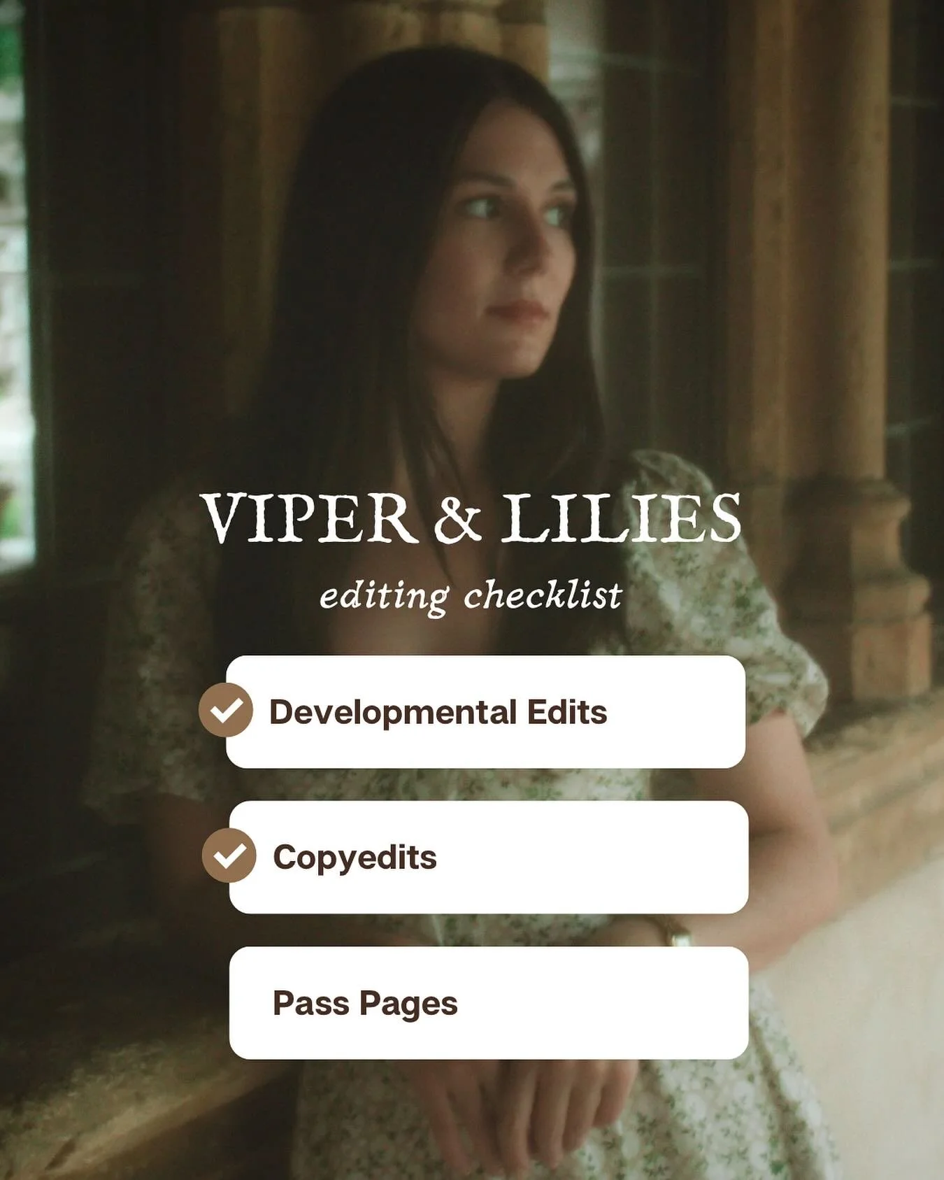 Copyedits are officially turned in 🎉 One step closer to the final version of VIPER &amp; LILIES 🥹 

Copyedits are the final polish of the manuscript, where we check word choice, grammar, timeline of the story, etc. and make any last little changes.