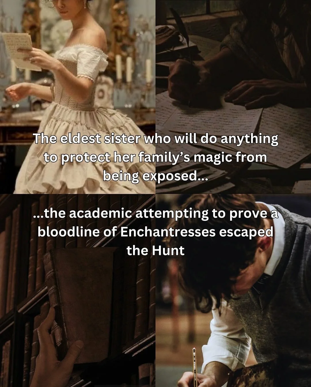 Bridgerton meets romantasy as three sisters from a family of hunters must keep their enchantress bloodline a secret&ndash;or risk becoming the hunted.

As descendants of one of the five hunters who successfully exterminated Enchantresses, the Maeve s