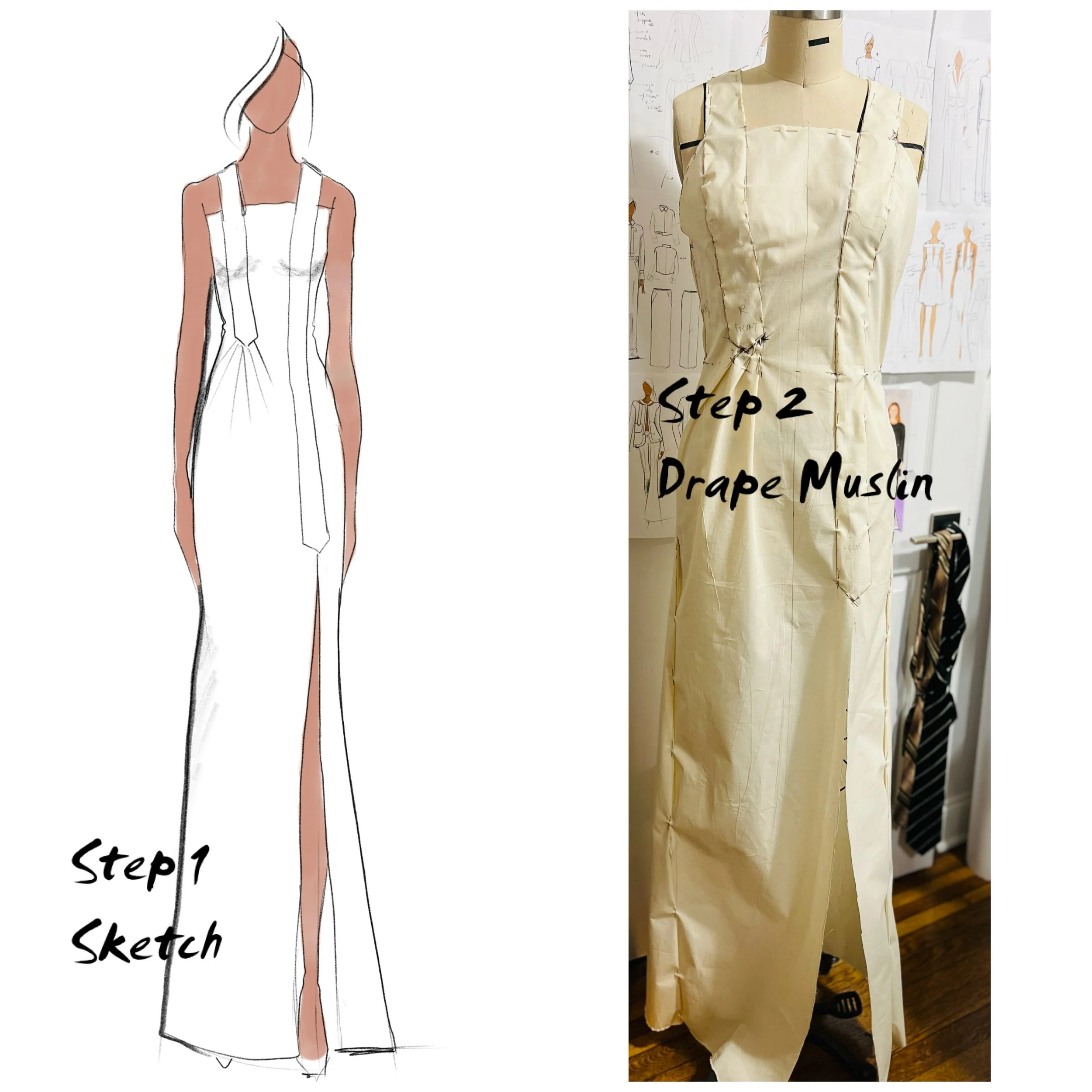 Geometric drawing of an outline square with sections divided by vertical, horizontal, and diagonal lines.