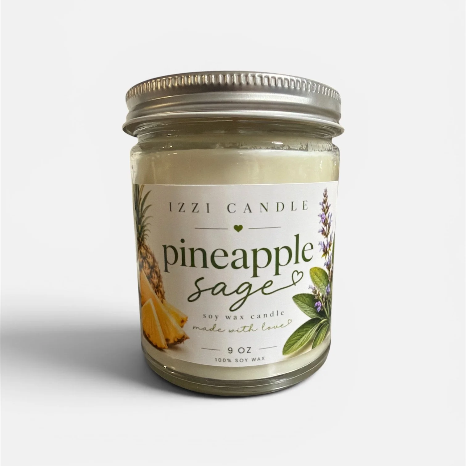 Glass Jar Candle | Pineapple Sage