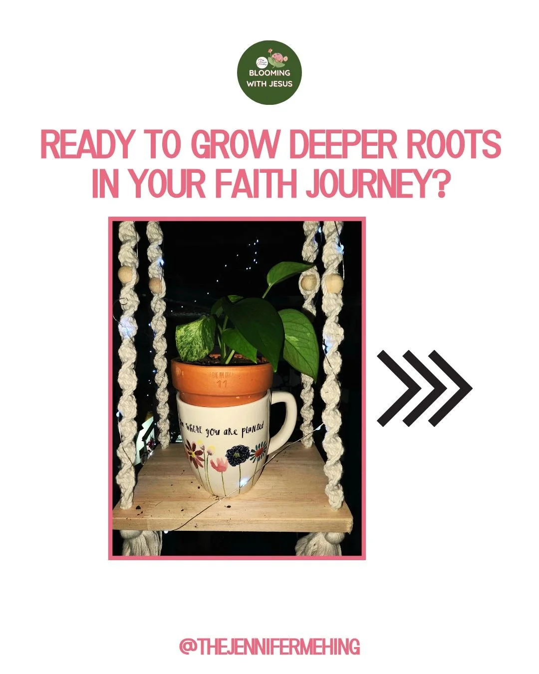 🌸 That pothos growing in my "Bloom Where You're Planted" mug? It's teaching me daily lessons about staying rooted, finding stability, and blooming right where God has us.
Every Monday through Friday, I share these garden moments - little