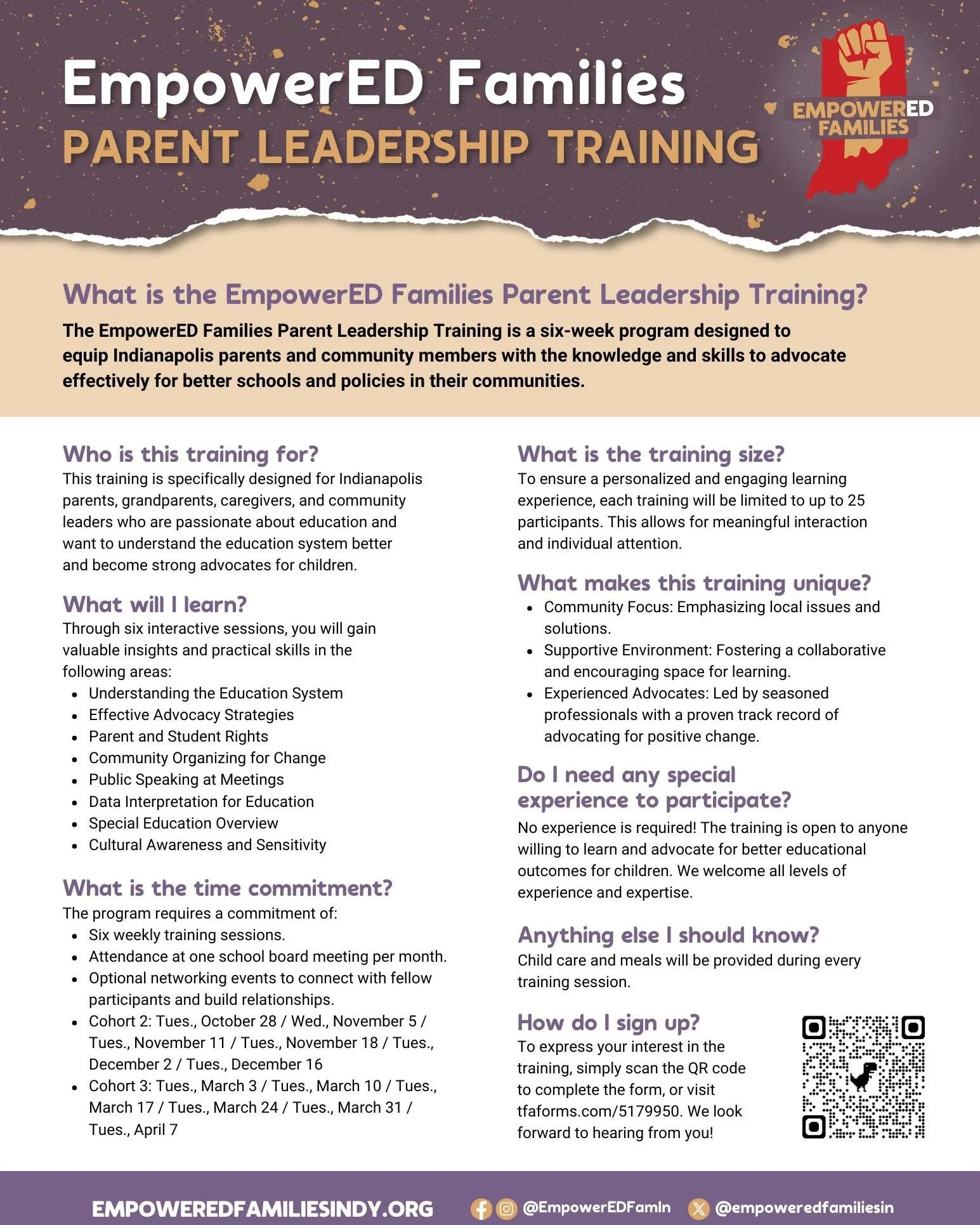 Ready to lead change in your school + community? Join our Leadership Training Series and gain the tools to make your voice heard. #EmpowerEDFamilies #LeadershipInAction