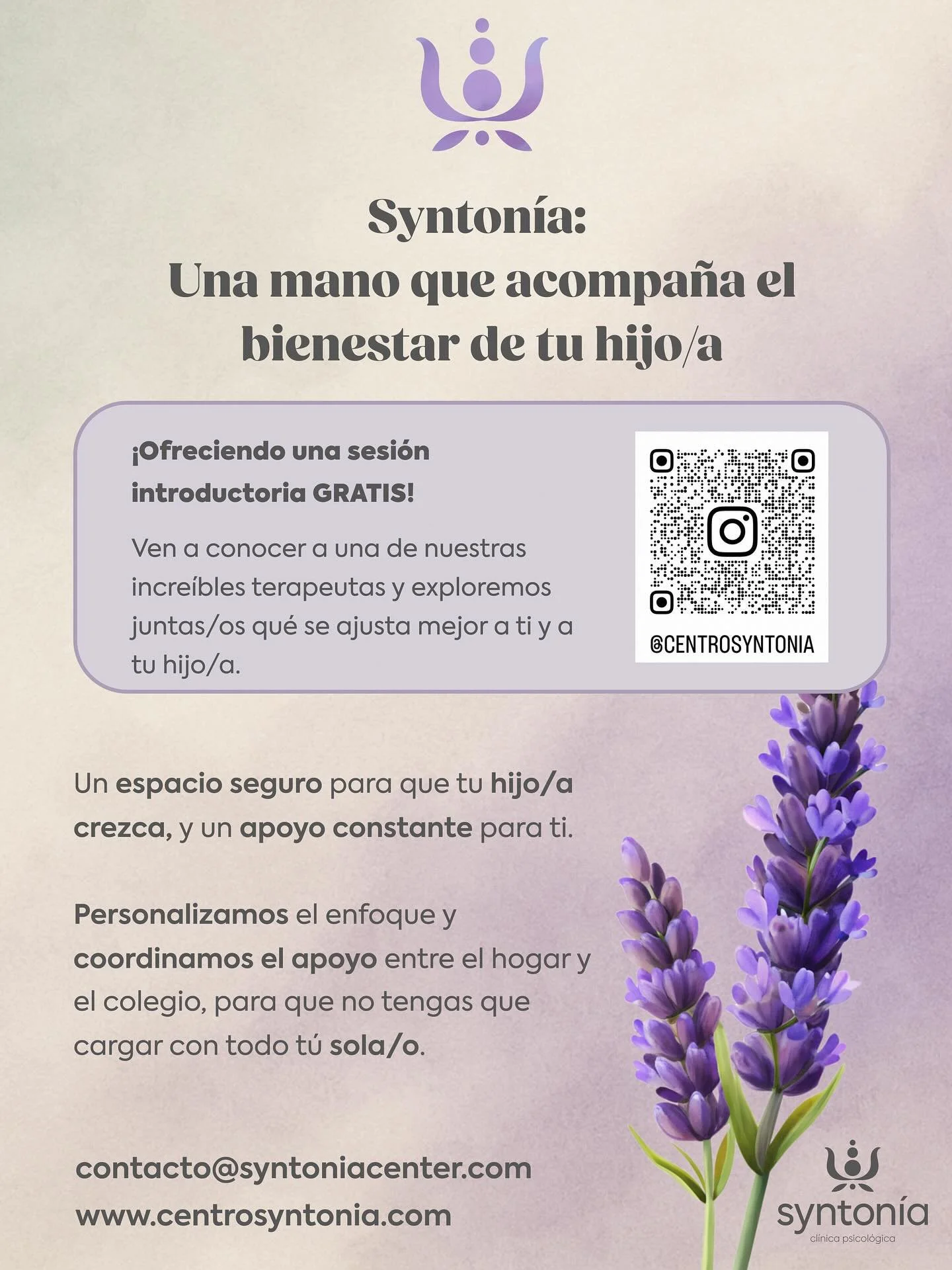 No est&aacute;s fallando.
Est&aacute;s cansada/o.

Criar mientras trabajas, resuelves y sostienes todo no es f&aacute;cil.
Y aun as&iacute;, aqu&iacute; est&aacute;s, buscando apoyo para tu hijo/a.

Eso ya dice mucho de ti.

En Syntonia, trabajamos c