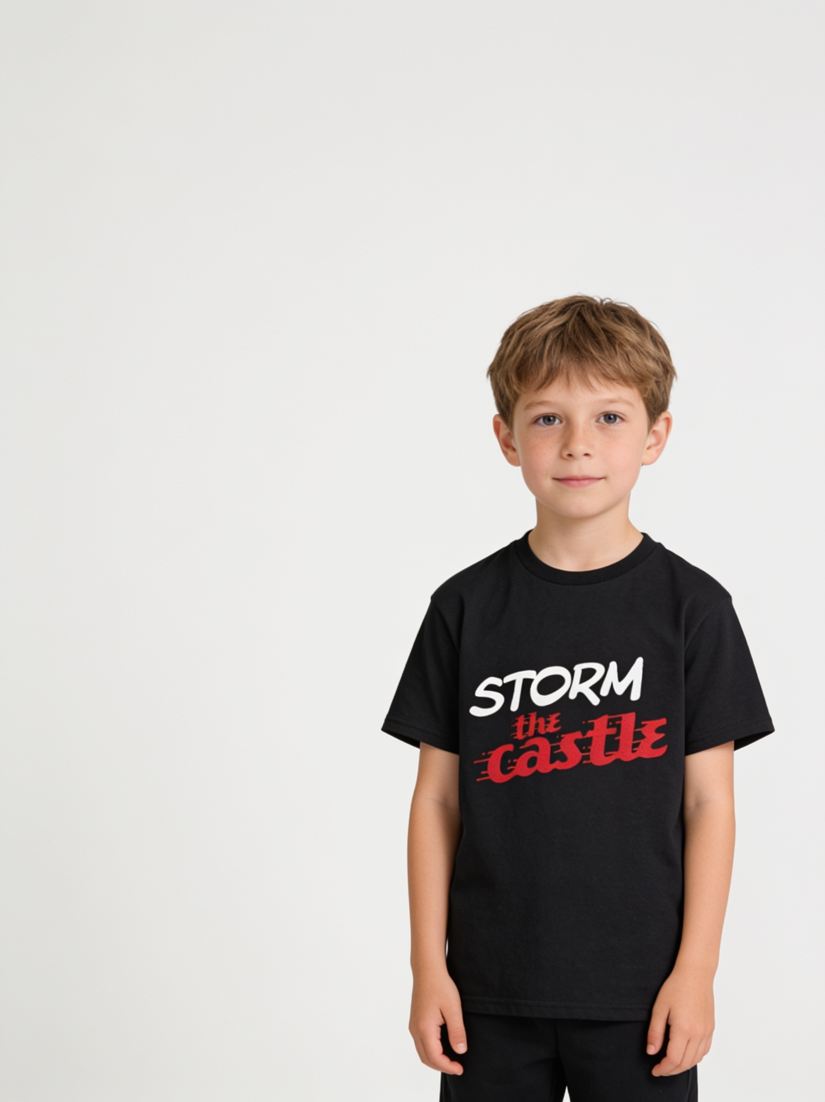 Storm the Castle Tee (Kids) in Black
