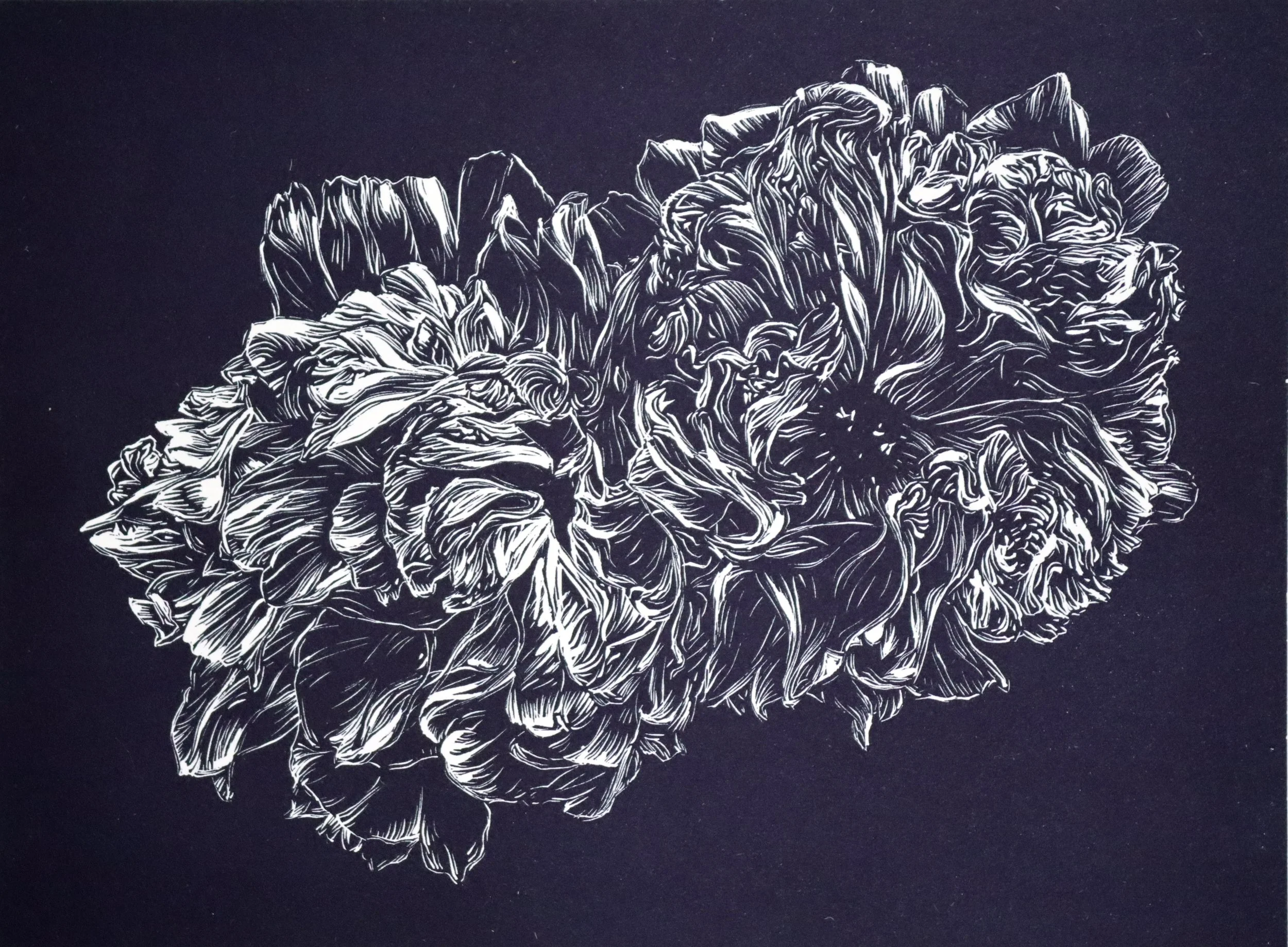 Peony Duo (12"x9"), 2025