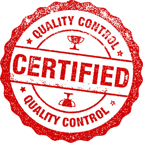 Certified quality control stamp