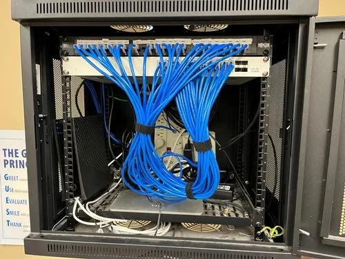 Network rack installed by The Computer Tamers